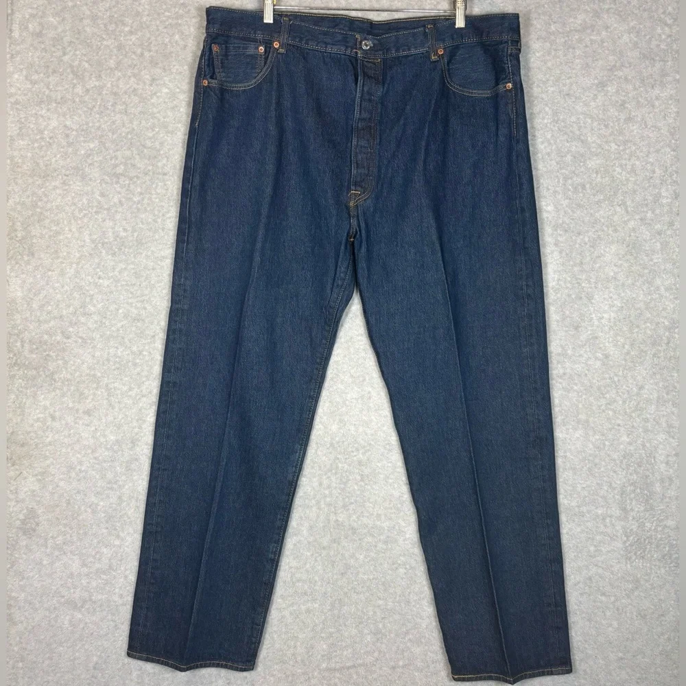 Levi's 501 Original Fit Button Fly Denim Jeans-Medium Wash-Men Size W46 L34